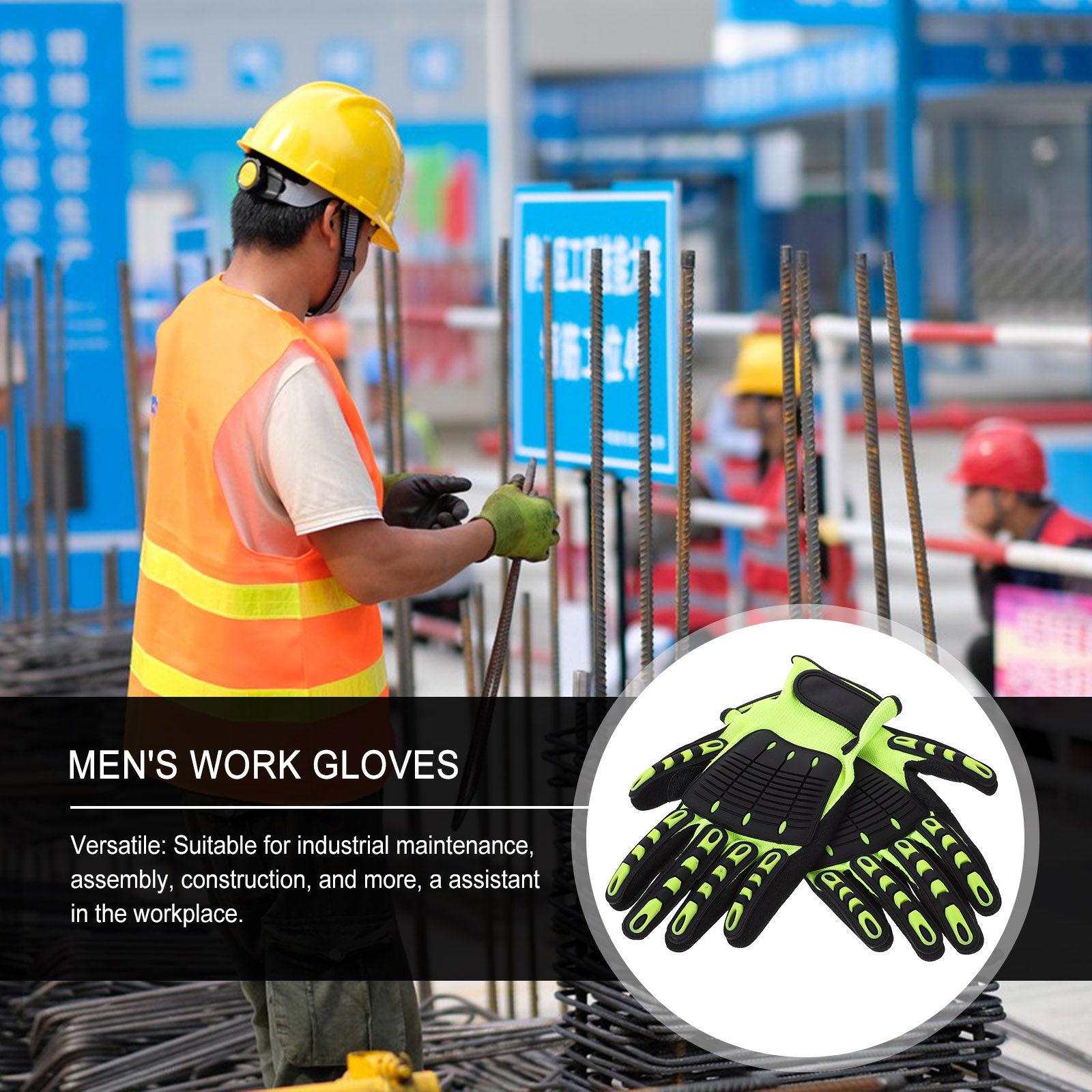 1Pair Heavy Duty Gardening Glo - Work Glove Impact recension och pris