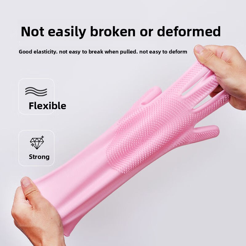 Silicone Dishwashing Gloves, M - Dish Glove Rubber recension och pris
