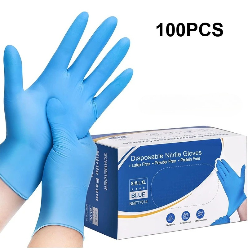100PCS Blue Nitrile Disposable - Latex Disposable Glove recension och pris
