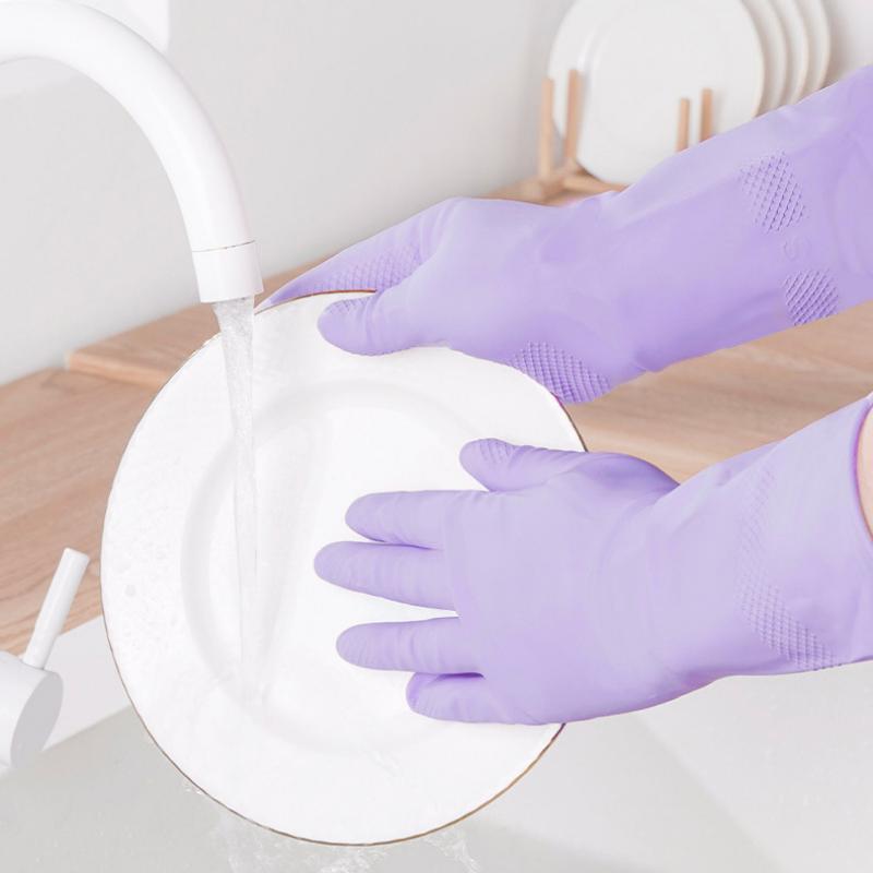 1Pair Latex Household Cleaning - Dish Glove Rubber recension och pris