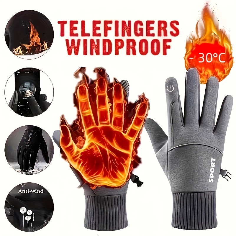 Winter Cycling Gloves Windproo - Ski Glove Waterproof recension och pris