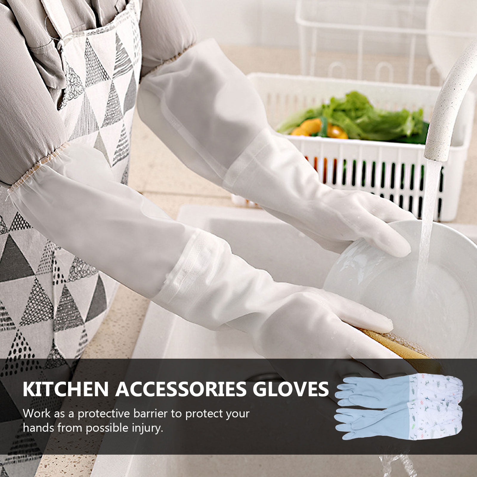 2 Pair Gloves Cleaning Waterpr - Dish Glove Rubber recension och pris
