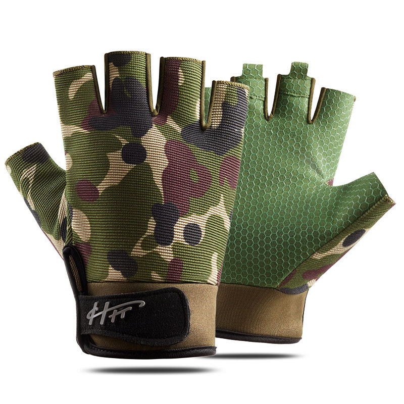 1 Pair Fishing Gloves Half Fin - Cycling Glove Padded recension och pris