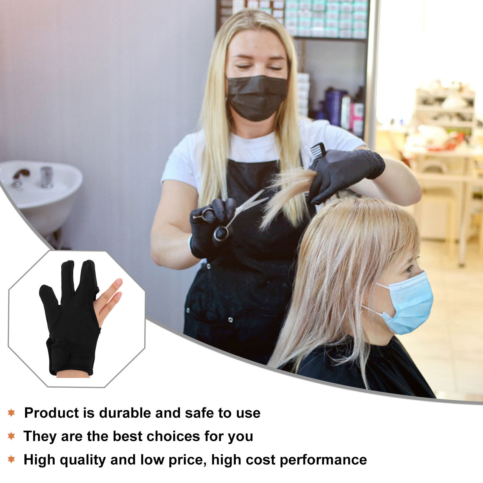 Hairdressing Glove 3 Fingers H - Heat Resistant Glove recension och pris